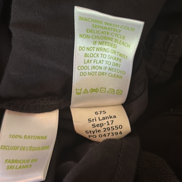 Lilly Pulitzer Willa Onyx Black Tie Neck Blouse - S - Picture 11 of 12